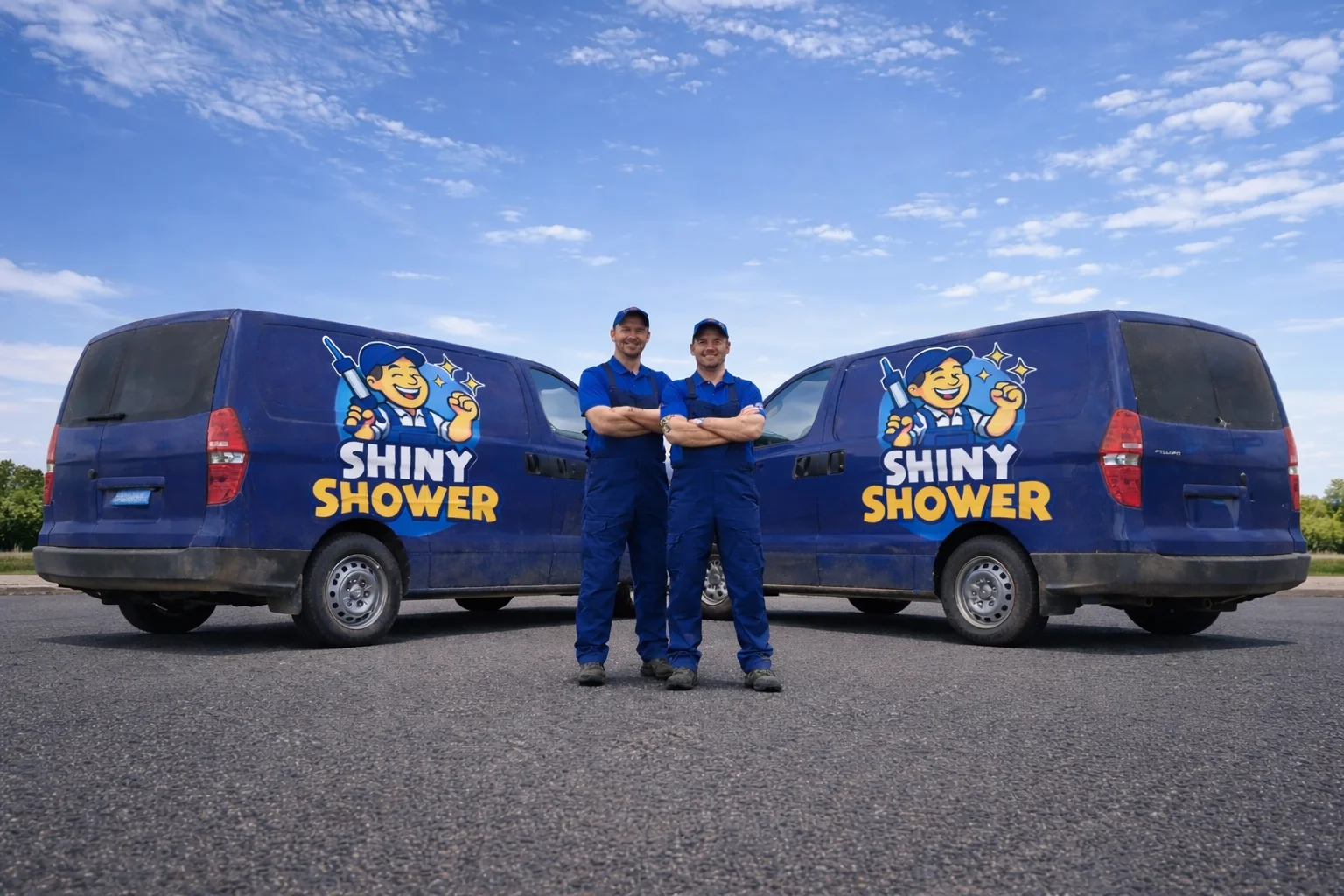 Modern shower interior for contacting Shiny Shower