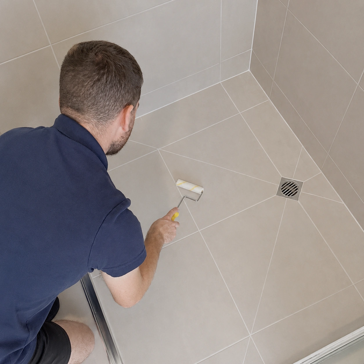 Sealing shower corners and joints after grout repair